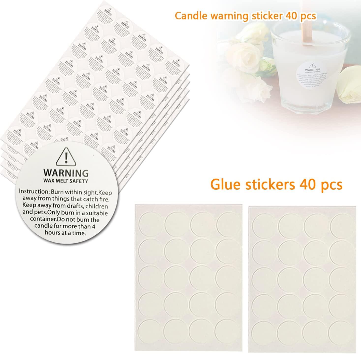 100 PCS Cotton Candle Wicks with Candle Warning Stickers, Candle