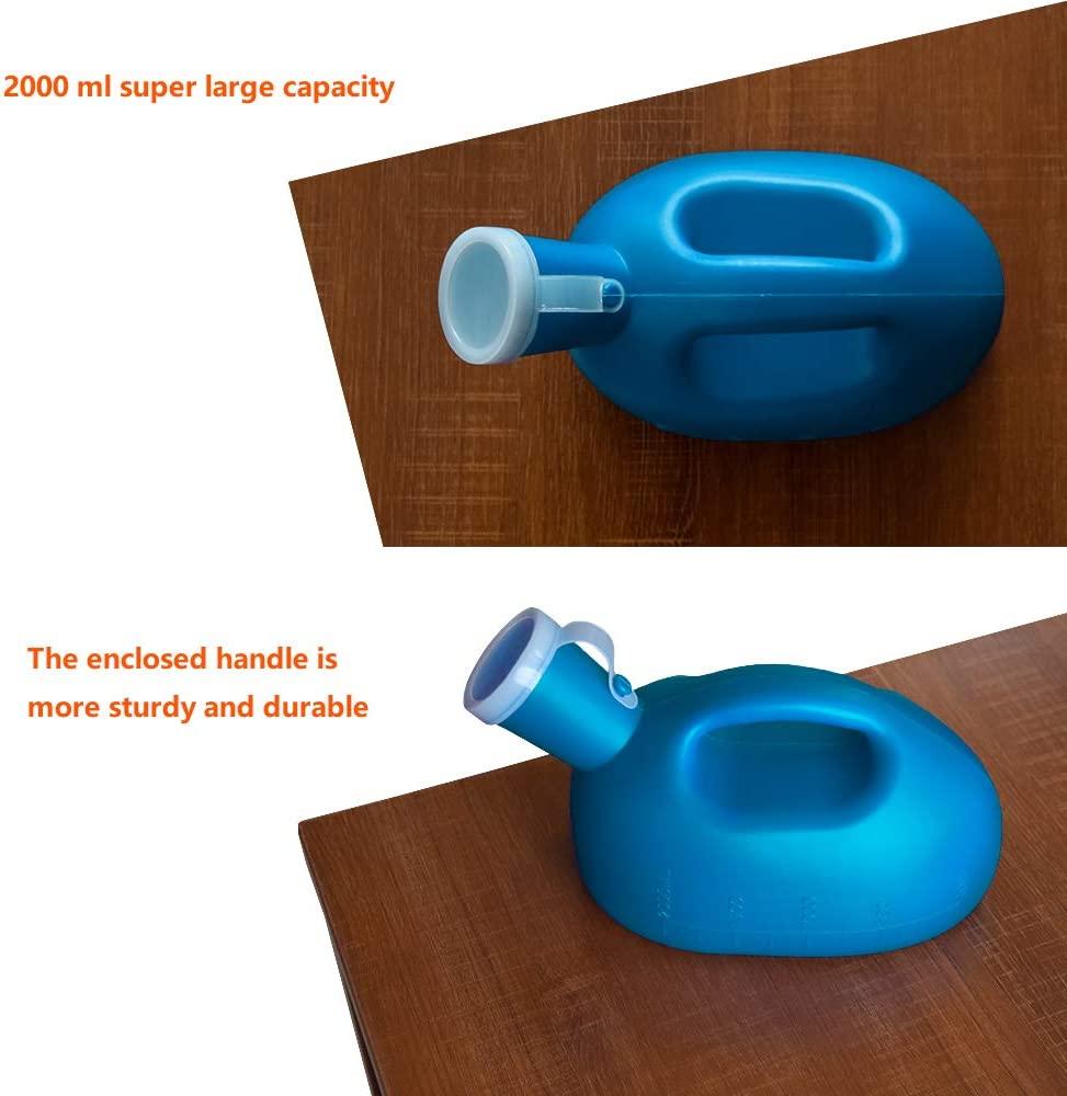 Urinals for Men 2000 ml66 oz Portable Male Urinal Urine Collection Container for AdultsLarge