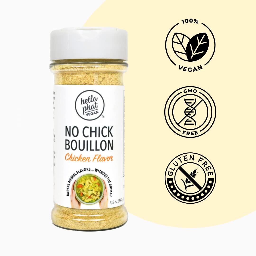 Hella Phat Vegan No Chicken Bouillon Powder Gluten Free, Low Sodium