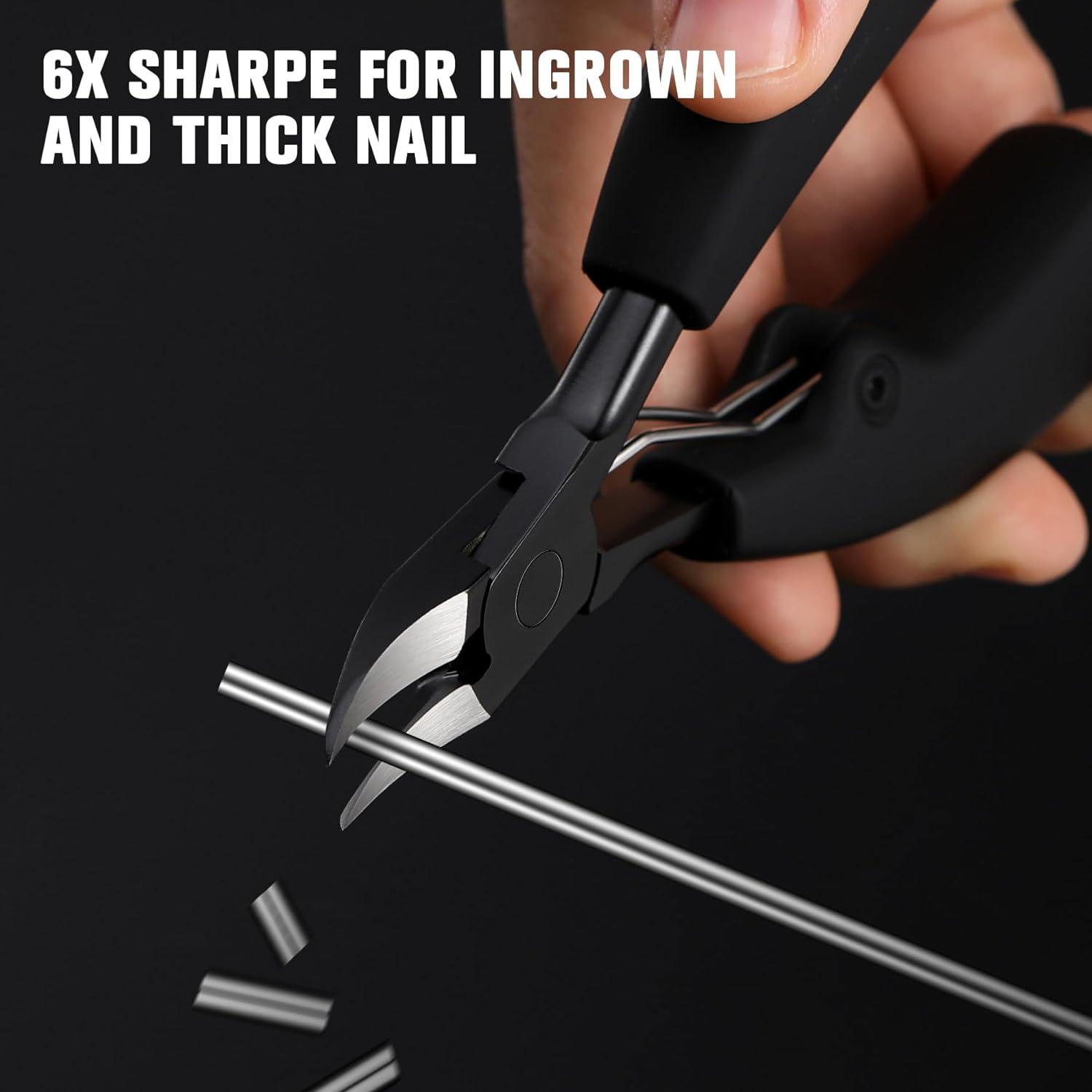 BEZOX Precision Toenail Clippers for Thick or Ingrown Toenails Podiatrist Professional Large