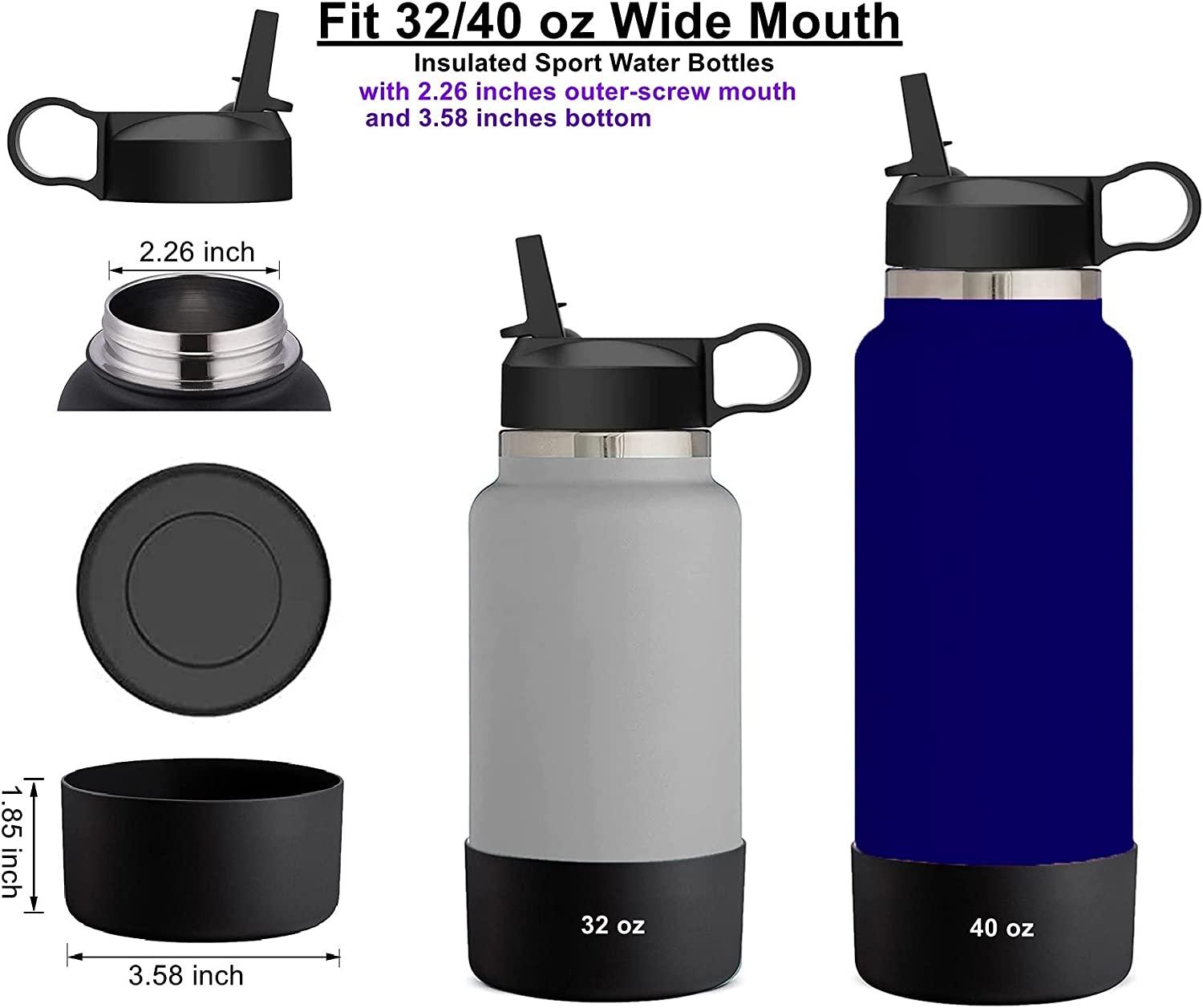 Negende verlies Doen The Mass Straw Lid and Boot for Hydro Flask Wide Mouth and Other Brand  Insulated Water Bottle Fit Wide Mouth 3240oz Black