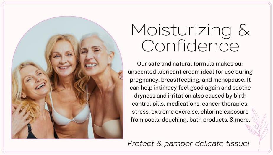 Cr me De La Femme Vaginal Moisturizer 3 Pack - Natural Feminine Lubricant  for Itching, Dryness, Redness - Safe for Menopause & Birth Control - 1.15  oz (Pack of 3) | Buy