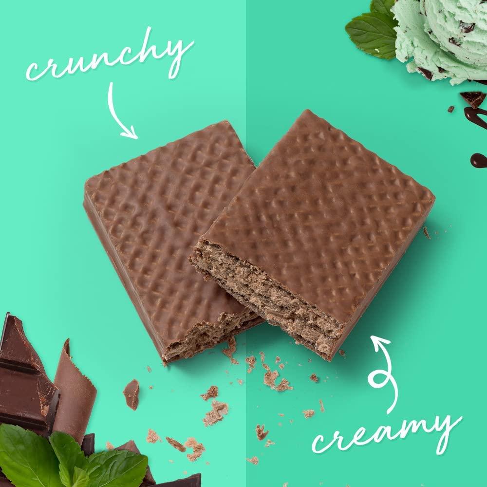 Power Crunch Chocolate Mint Protein Wafer Bars High Protein Snacks (12 Count)