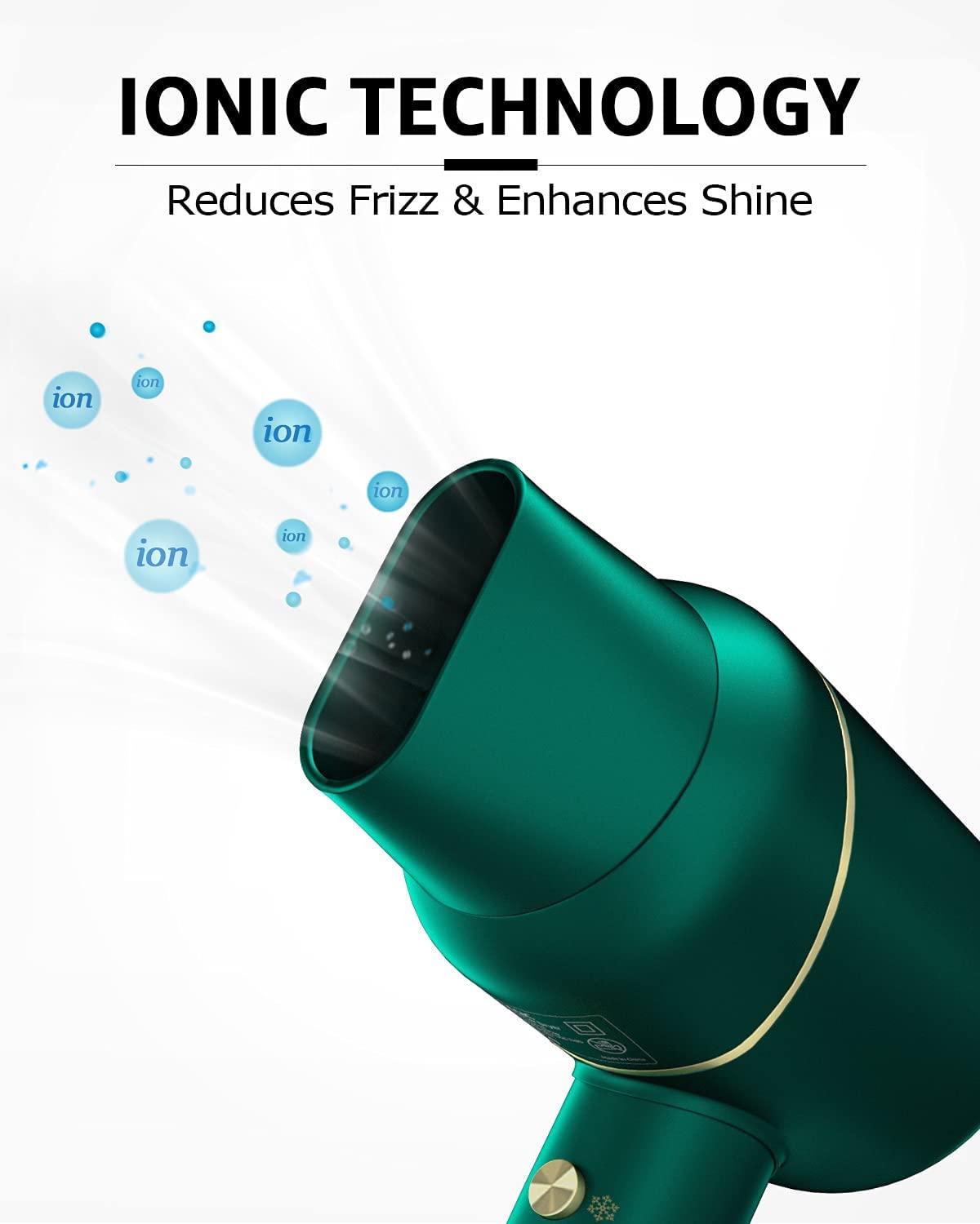 Ionic Hair Dryer, 1875W Blow Dryer with 1 Concentrator, Professional