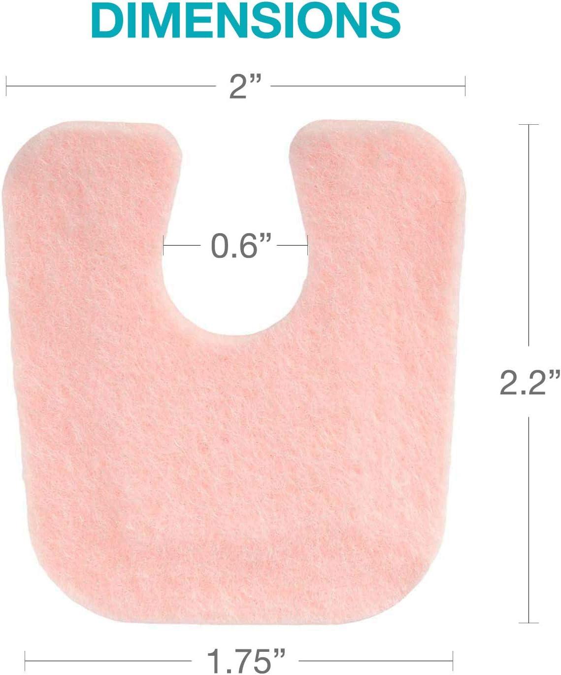 Steins 1/8 UShaped Adhesive Felt Bunion Pads, Blister Pads for Feet
