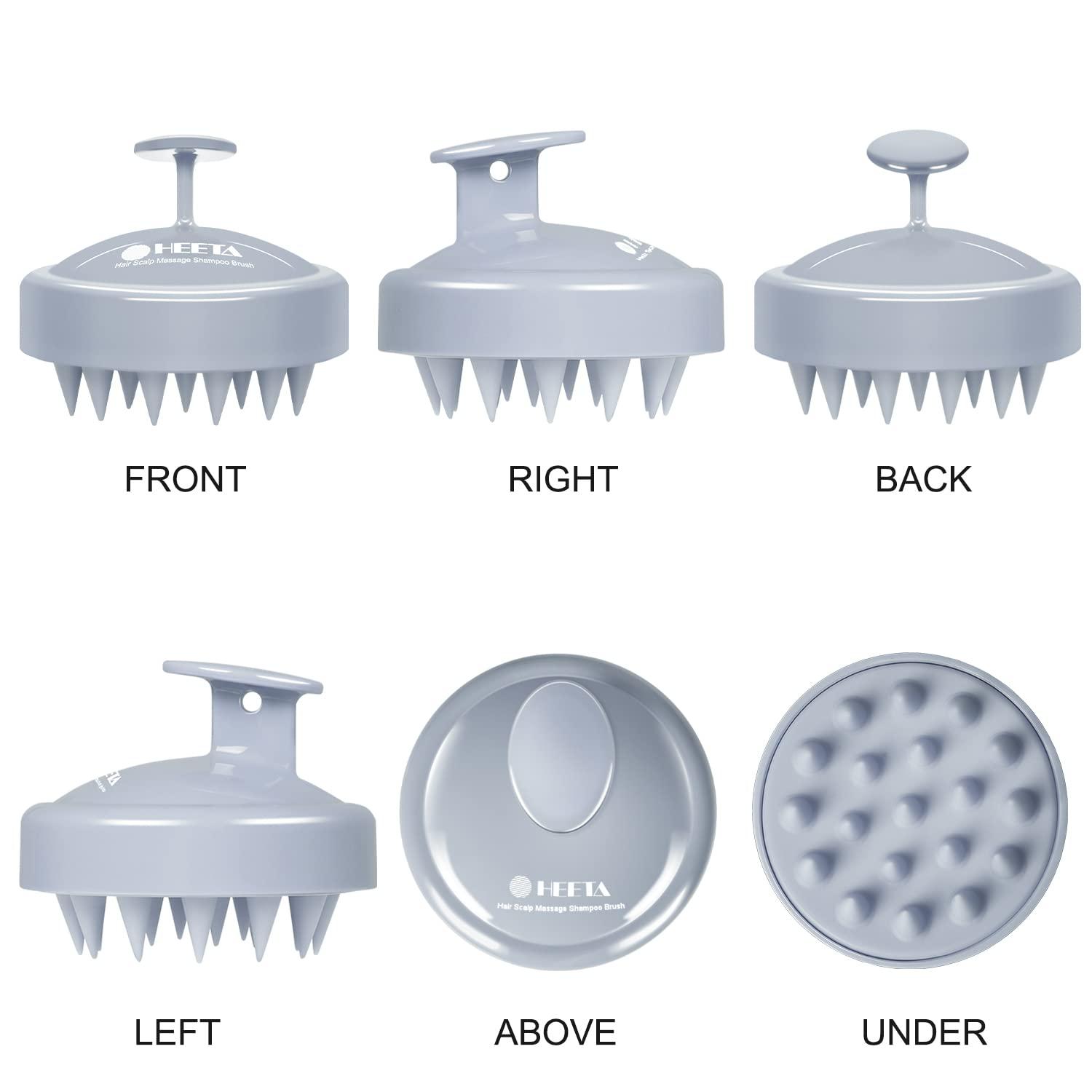 2Pack Hair Scalp Massager Shampoo Brush, Heeta Wet and Dry Hair Scalp