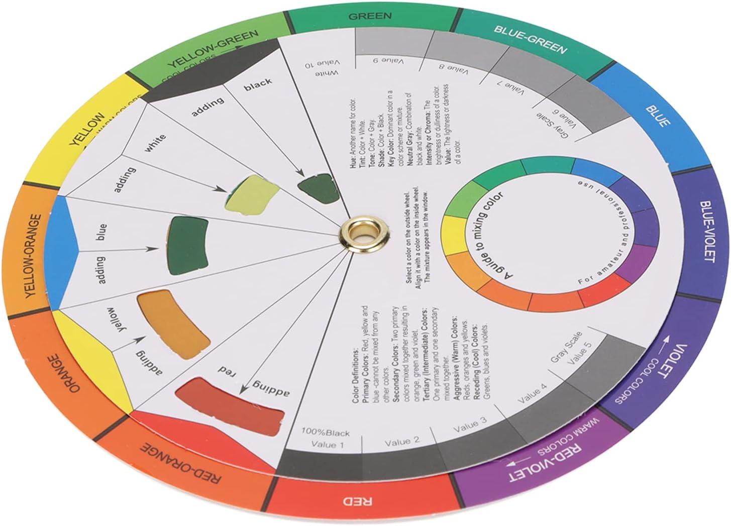 Color Wheel Mixing Guide for Paint and Makeup Small Size