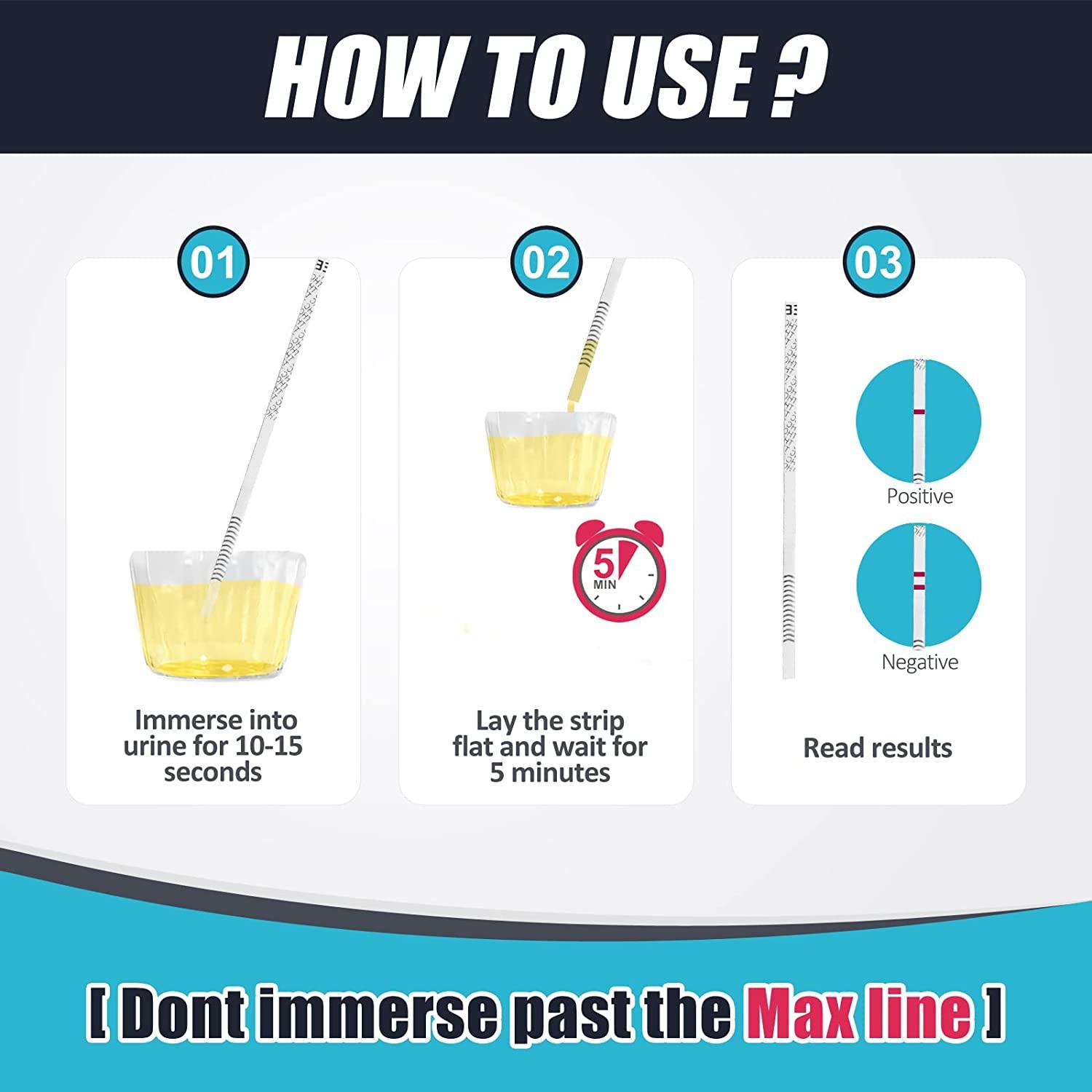 THC Test Kit Highly Sensitive Marijuana Home Urine Test Strips