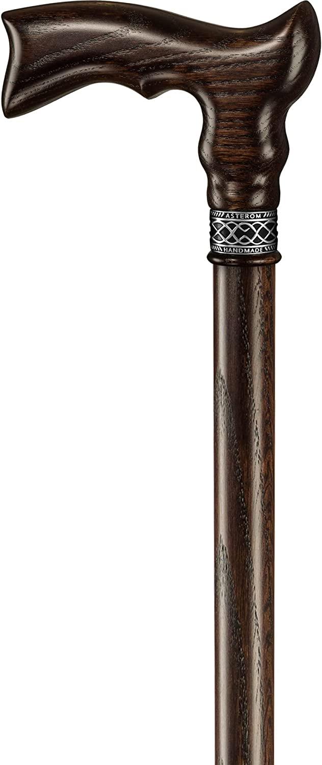 Extra Long Handmade Ergonomic Walking Cane for Tall Men - Stylish Walking  Stick Carved Wood Cane Fashionable - 39 Inch #3 Walnut
