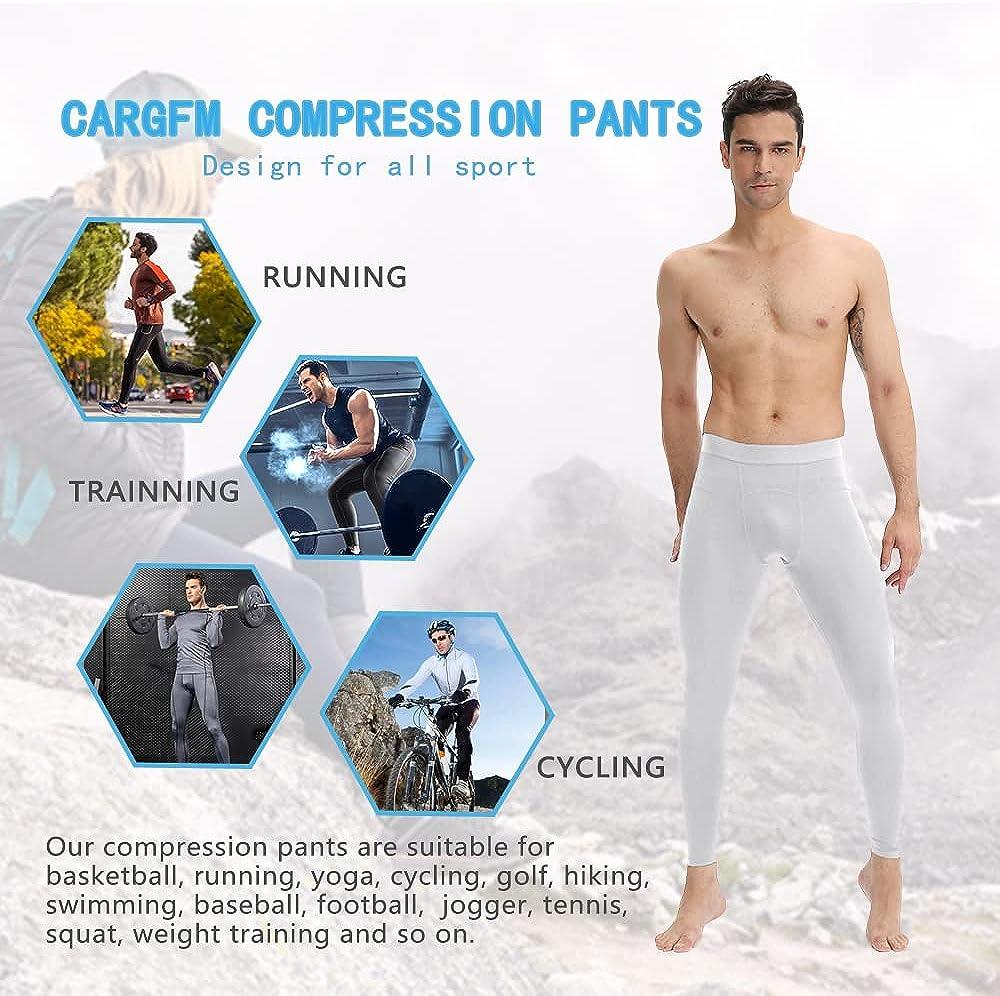 CARGFM Compression Pants for Men Basketball Tights Leggings Yoga