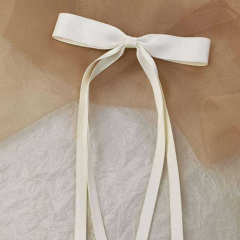SALOCY Ribbon Hair Bows for Women Girls,4 PCS Tassel Ribbon Bowknot Ha –  TweezerCo