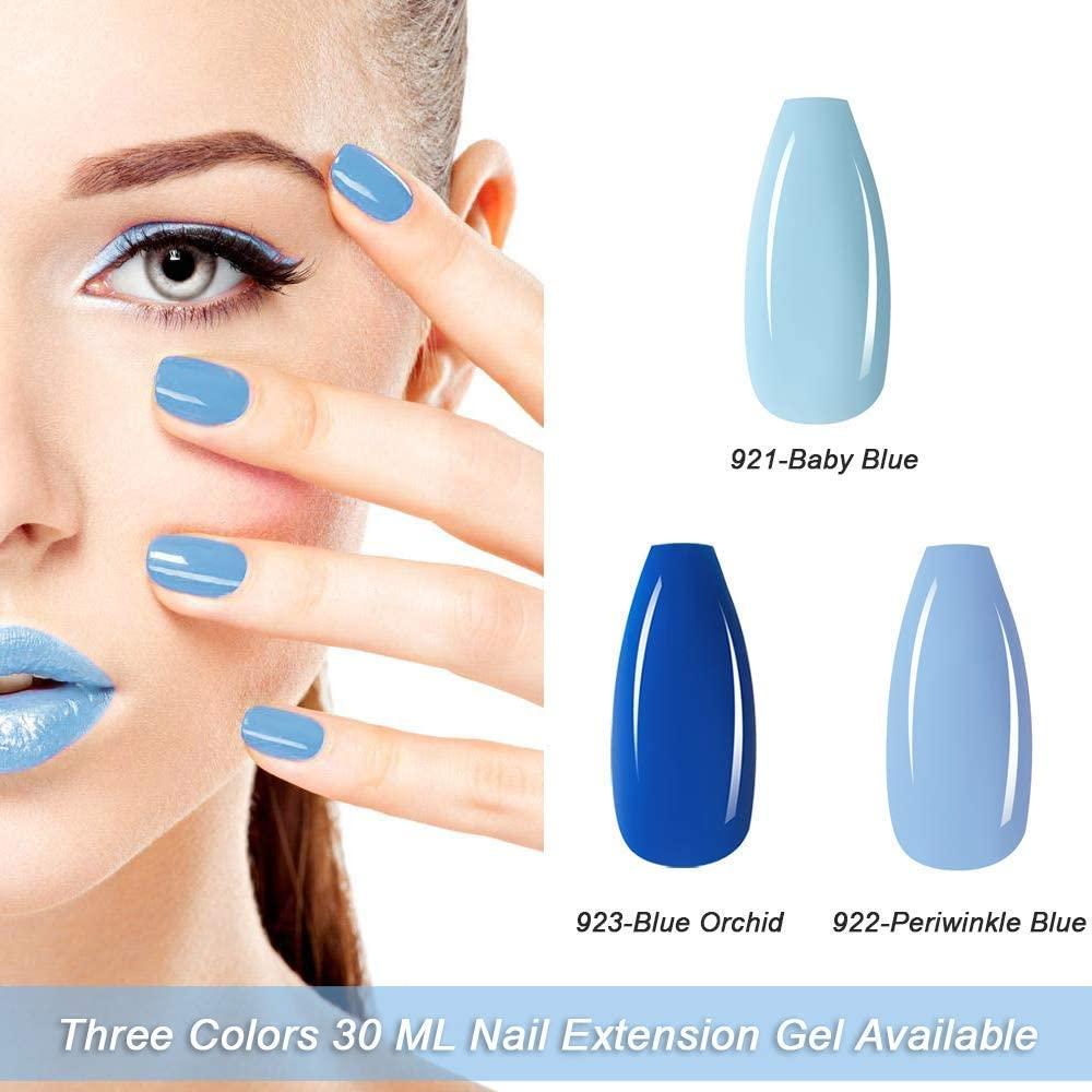 Makartt Nail Extension Gel Nail Builder, Baby Blue Poly Nail Gel Trendy