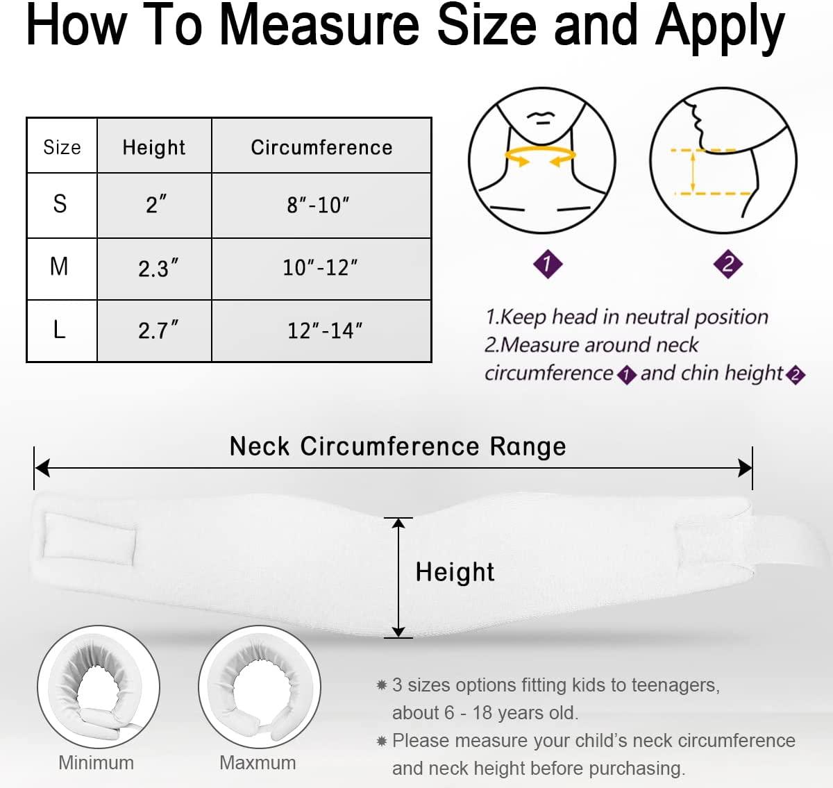 HKJD Kids Neck Brace for Neck Pain and Support Soft Foam Pediatric