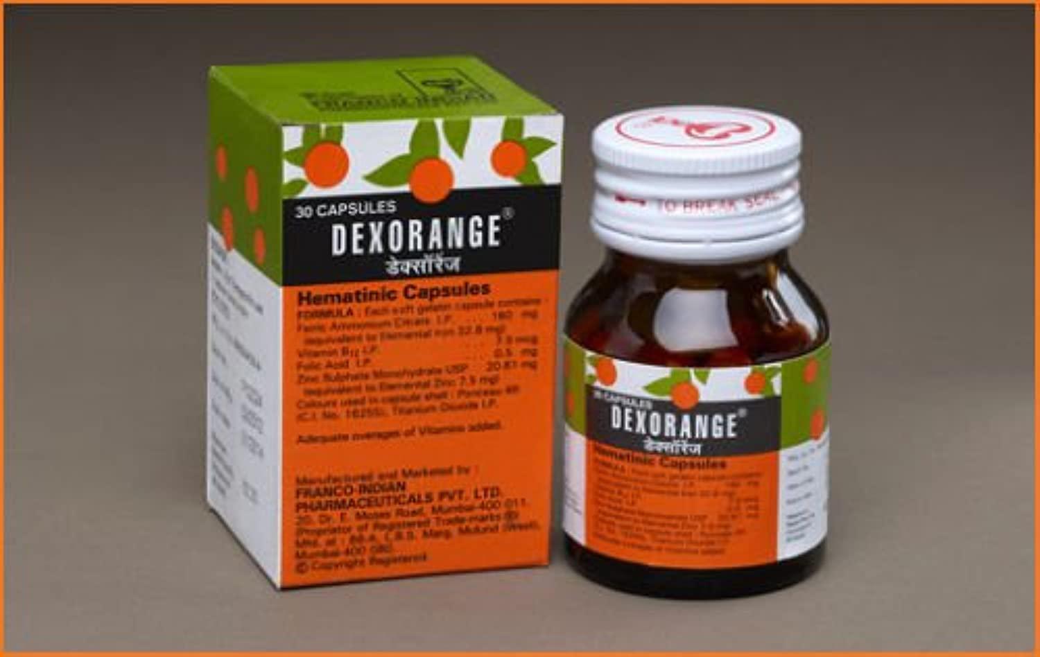Dexorange 30 Capsules Hematinic Capsules Anemia Weakness Ulcer Piles