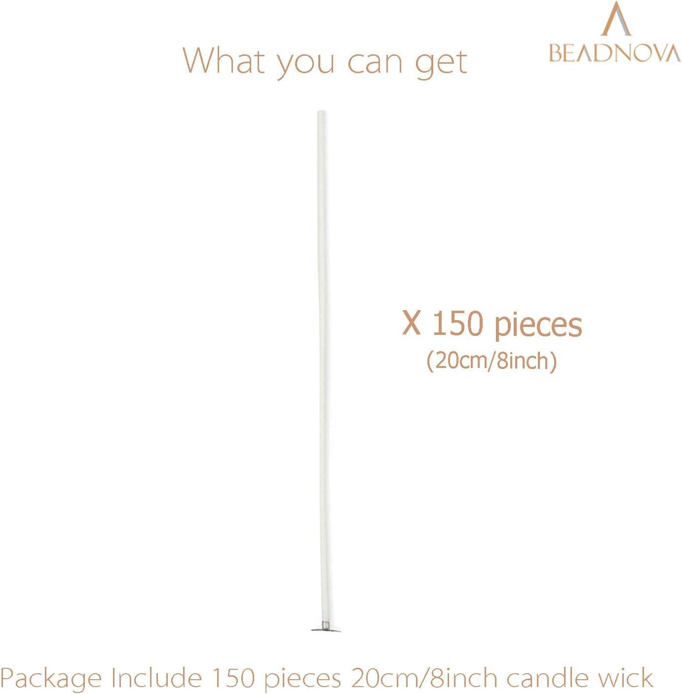 BEADNOVA Candle Wicks 8 Inch 150pcs Large Cotton Candle Wicks for Soy Wax  Candles Making Supplies 8inch, 20cm