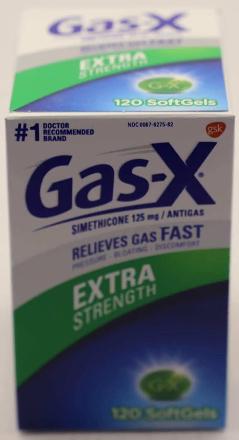 GasX Extra Strength Softgels 125 mg, 120Count