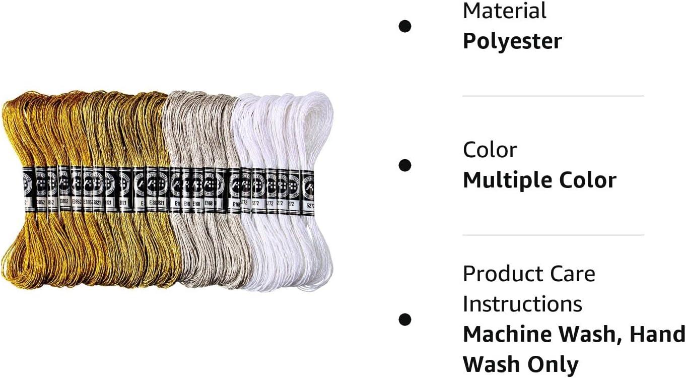 9 Pieces Metallic Embroidery Skein Threads Multi-Color Embroidery Floss  Glitter Embroidery Thread Cross-Stitch Polyester Thread for Friendship  Bracelets DIY Embroidery Thread Crafts 