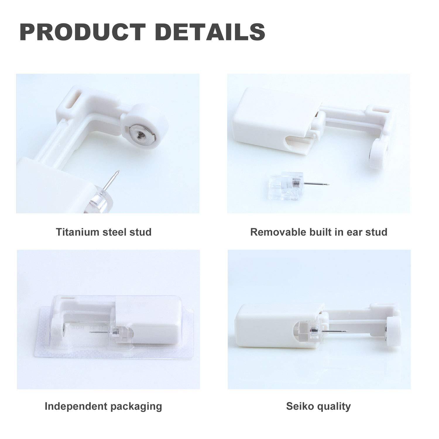Piercing Kit Include 2 Pack Nose Piercing Kit and 2 Pack Ear Piercing