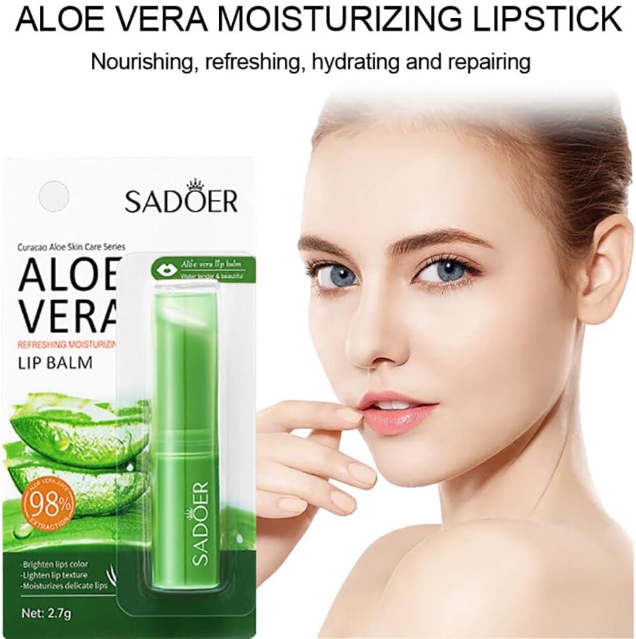 Aloe Vera Lipstick Set of 3 Moisturizing Lip Balm Repairing Lip Balm Aloe  Vera Lip Gloss Plumping Effect Lipstick for Dry and Cracked Lips Lip Care |  Buy Now with Express International