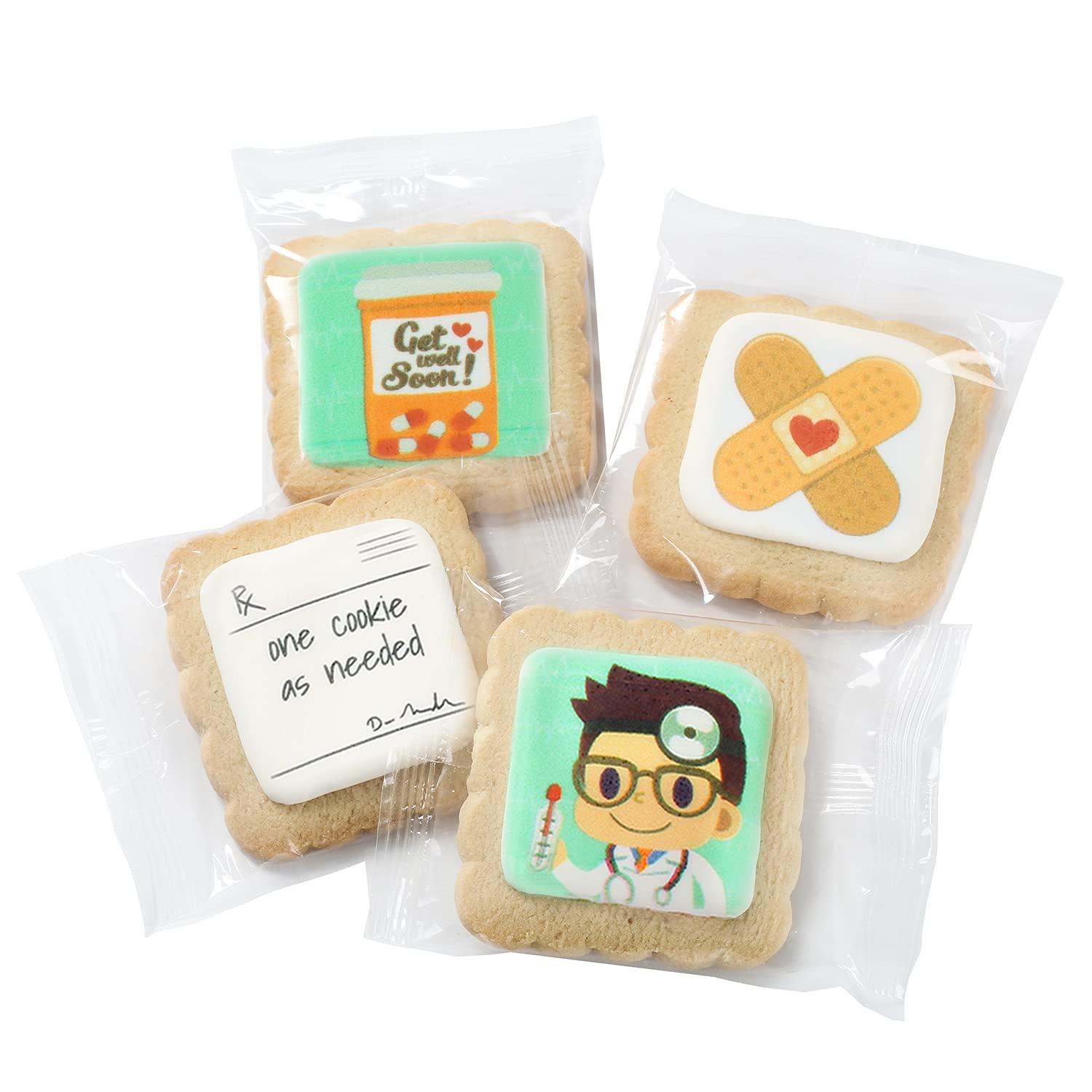 Get Well Soon Gift Cookies Basket Box 4 PACK For Kids and Adults After