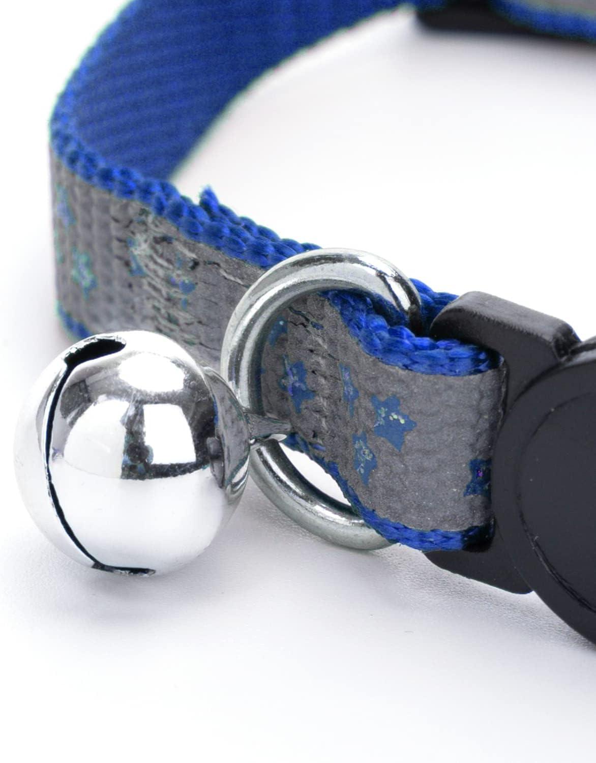 Nobleza 4 Pack Reflective Cat Collars Adjustable Safety Collars for