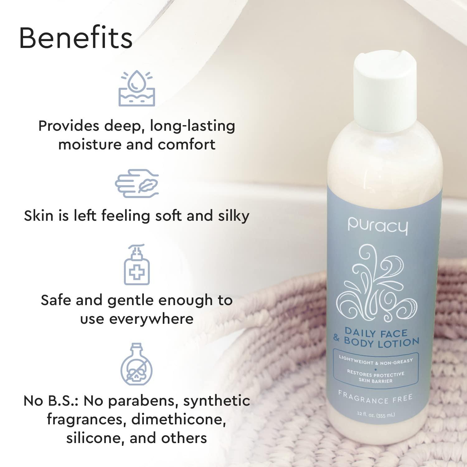 Puracy Organic Hand & Body Lotion FragranceFree 12 fl oz Natural