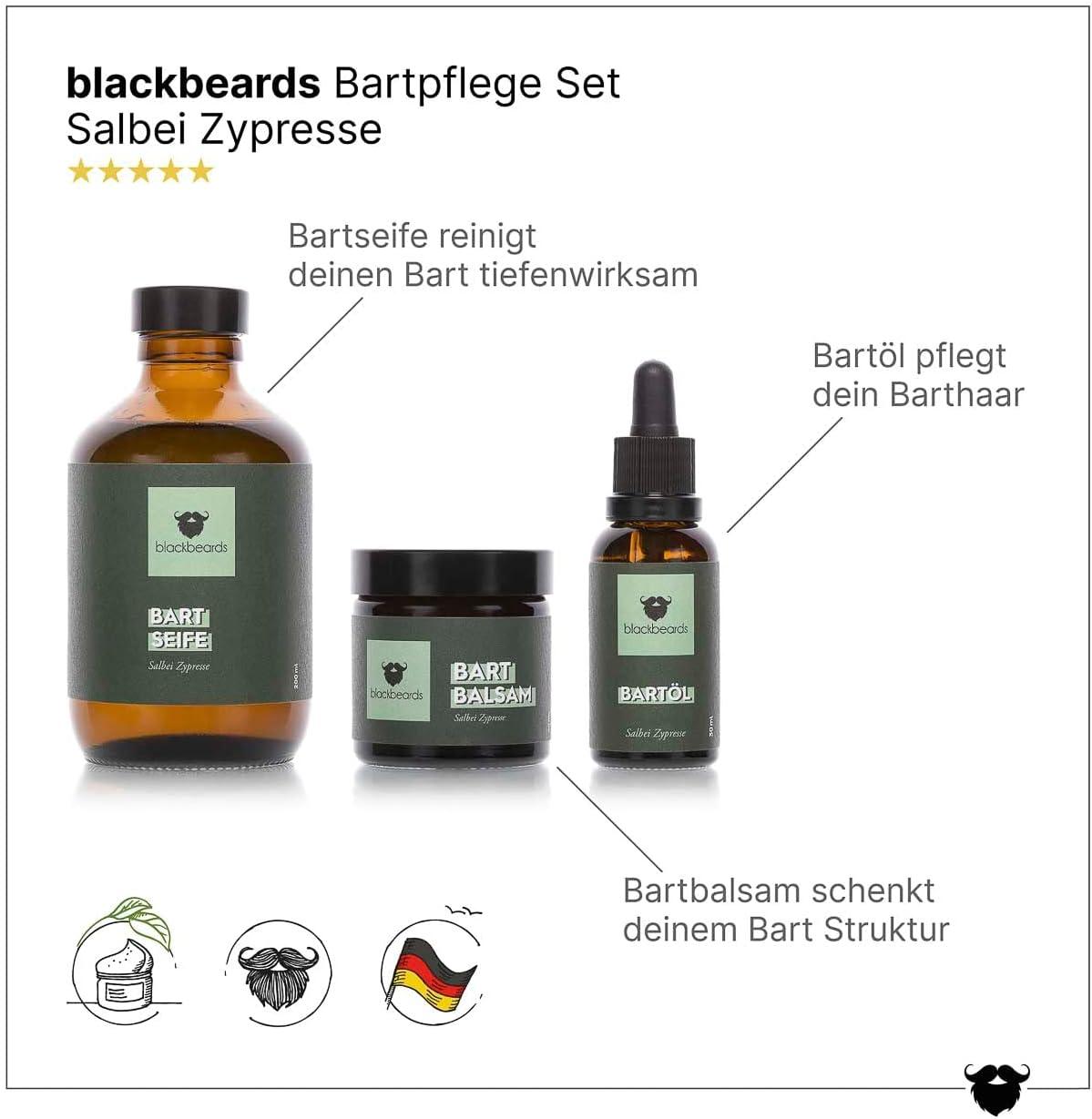 Blackbeard's Beard Care Set | Sage Cypress | Spicy Fragrance | Beard ...