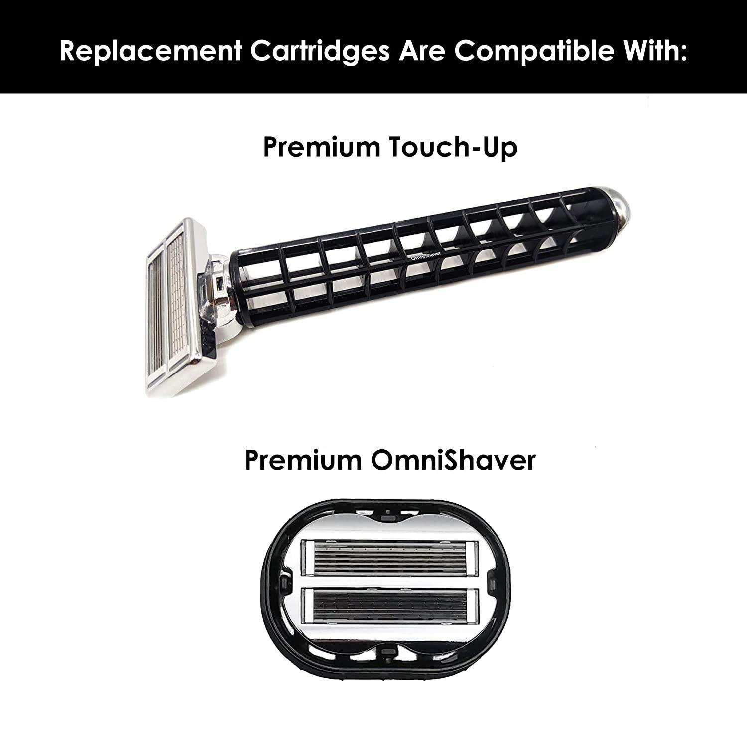 3 Pack Premium Omnishaver Replacement Cartridge Refill Kit with One