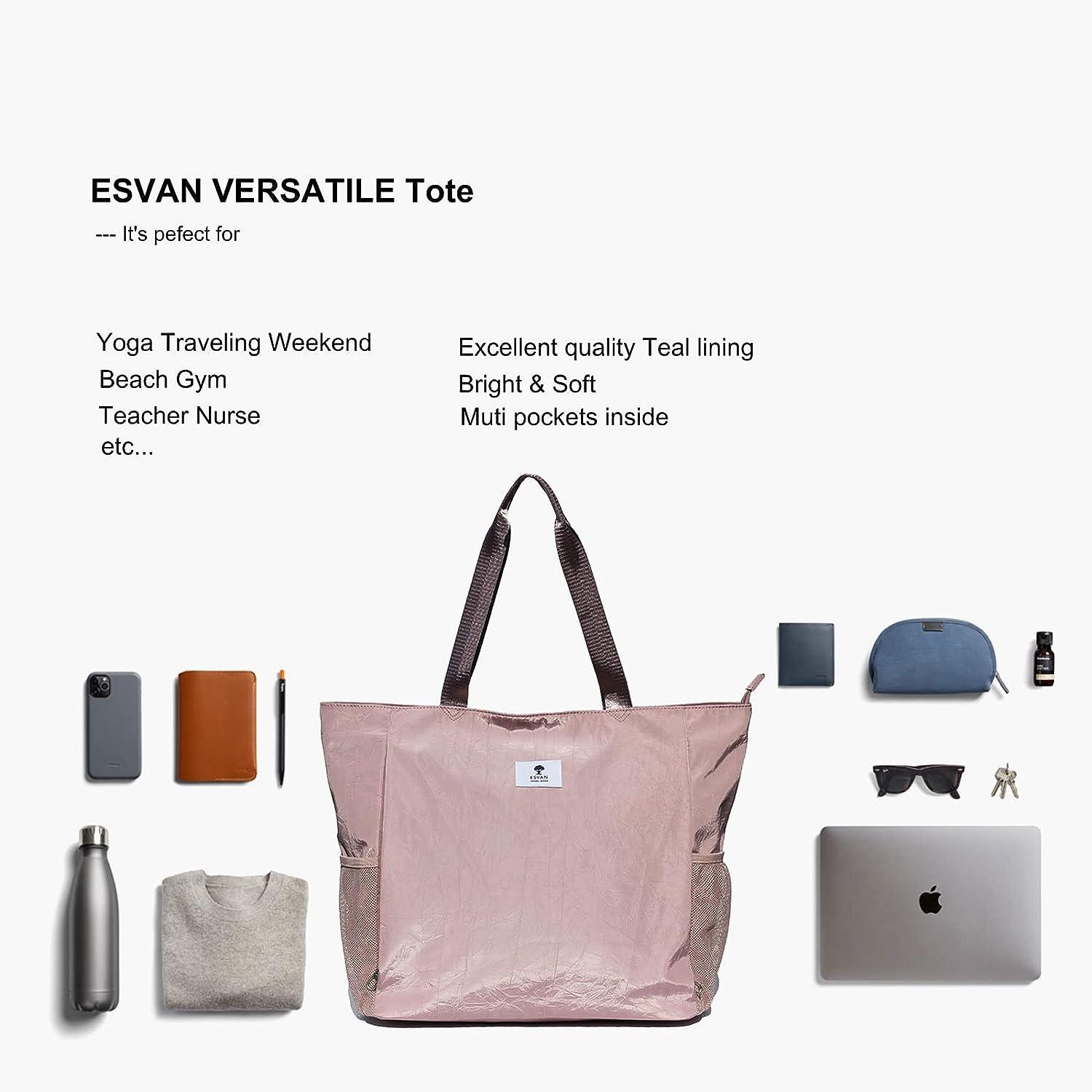 BirdinBag – ESVAN Water-Resistant Large Floral Tote Bag – Perfect for Gym,  Beach, Travel, Work, Yoga, Nurse, Teacher – Bird in Bag
