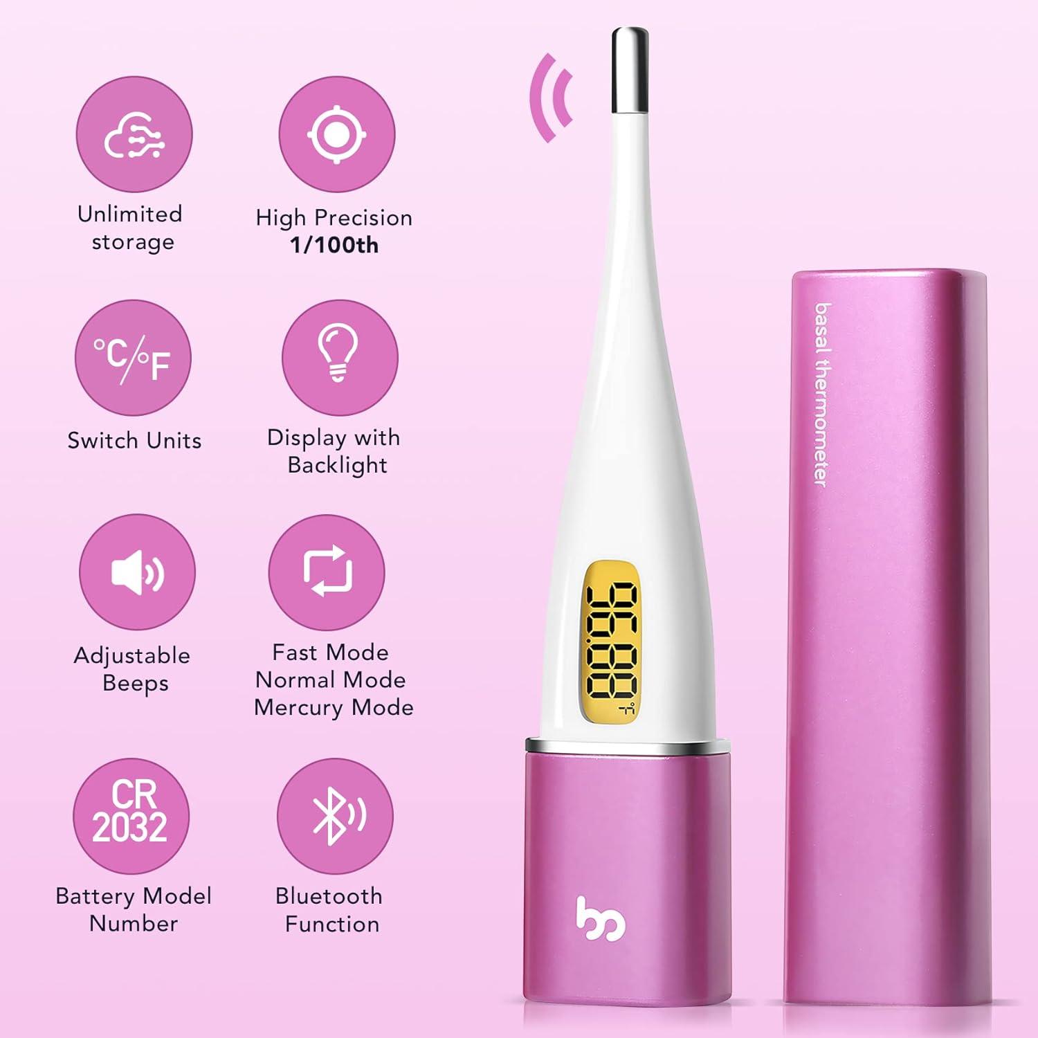 Femometer Digital Basal Thermometer with Backlit LED Screen Intelligent