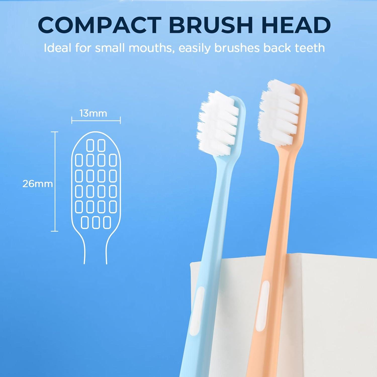 Extra Soft Toothbrush For Sensitive Gums - 20000 Soft Nano Bristles For Pregnant Women, Elderly, Adults, Kids - Ideal For Braces - Available In Black, White, Green, Pink | Buy Now With - View #14