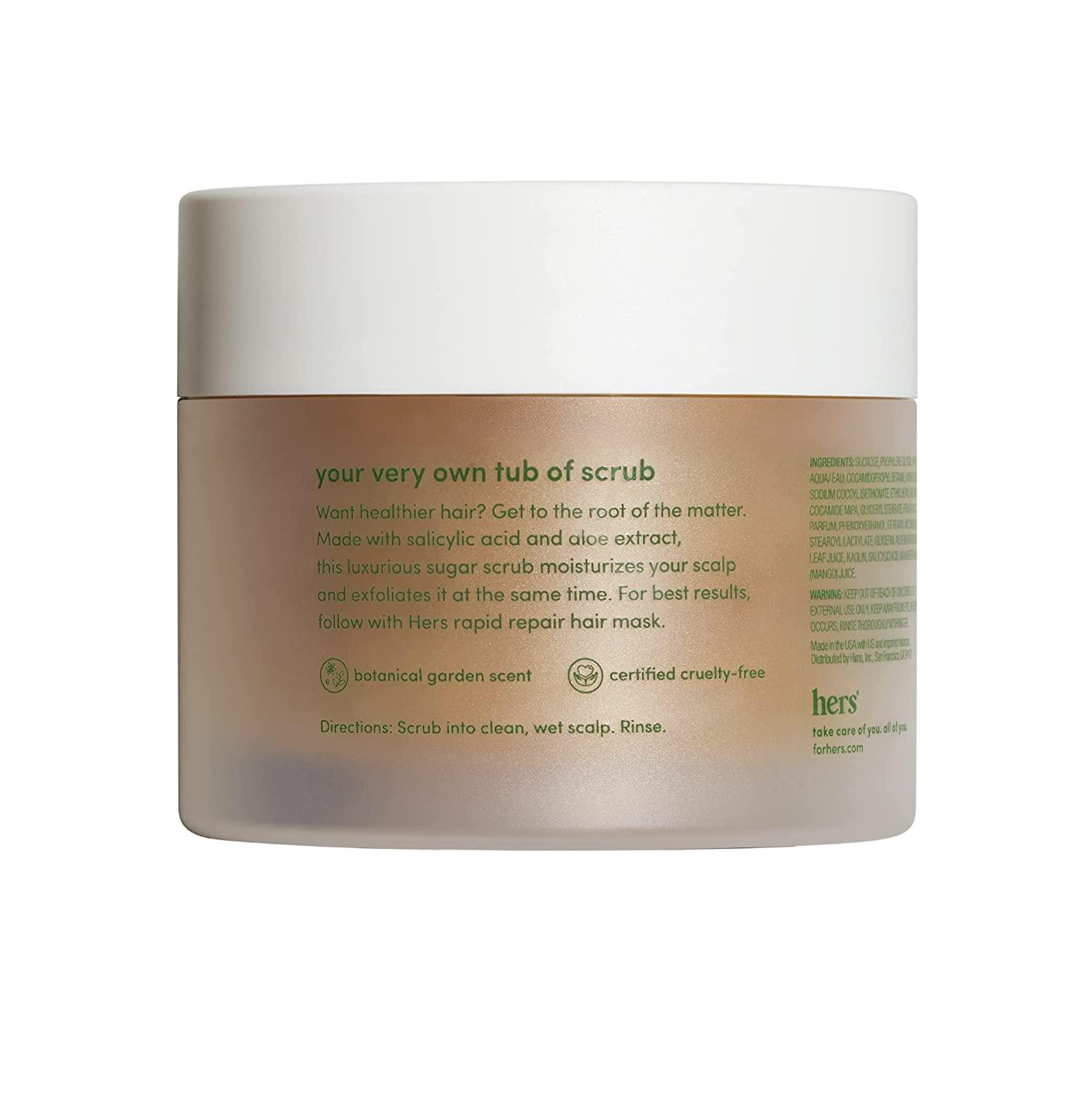 hers detox scalp scrub with salicylic acid and aloe vera extract to