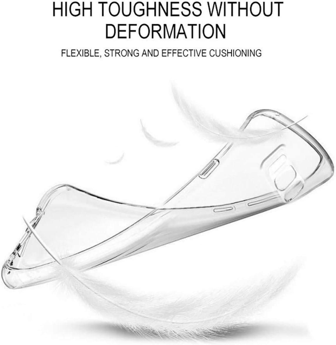 KJYFOANI Hoesje voor Unihertz Jelly Star (3 inch), met 2 x schermbeschermer van gehard glas, schokbestendige zachte hoes [anti-kras [Anti-Geel] Telefoonhoesje voor Unihertz Jelly Star - Transparant