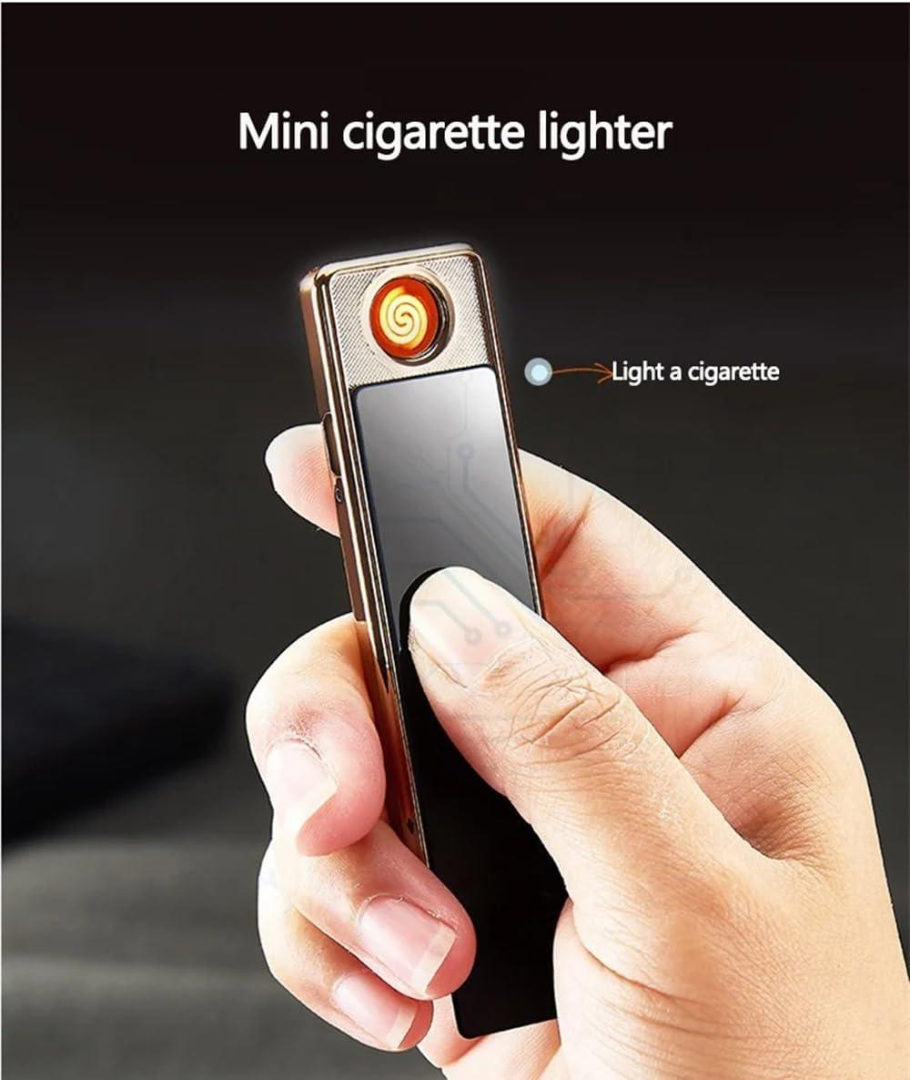 Windproof USB Arc Lighter Slim Profile Coil Lighter USB Arc Lighter  Rechargeable Dual Arc Lighter Plasma Flameless USB Rechargeable Lighter  Windproof 