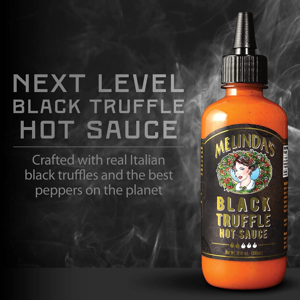 Melindas Black Truffle Hot Sauce Gourmet Truffle Hot Sauce with Italian Black Truffles