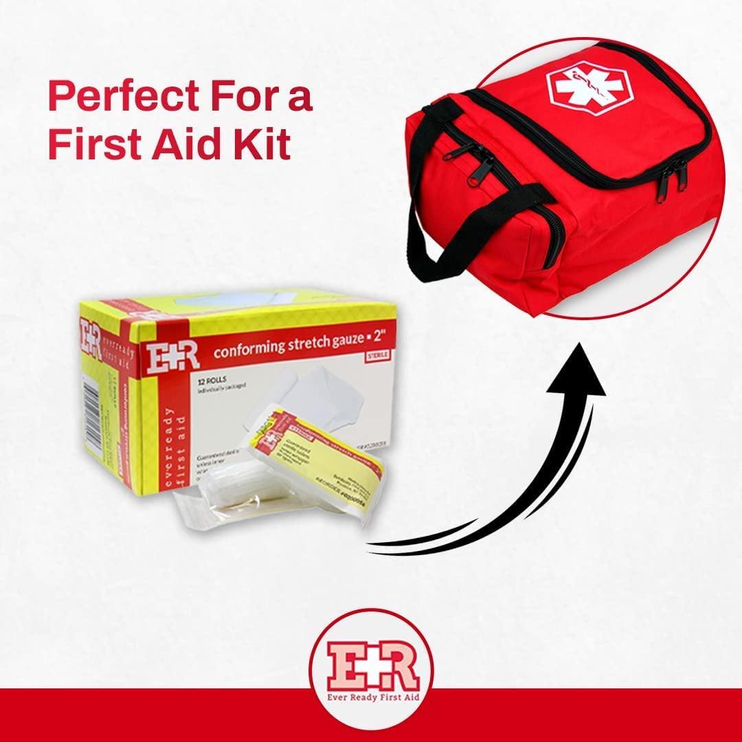 Ever Ready First Aid Sterile Conforming Gauze Roll Bandage Box of 12