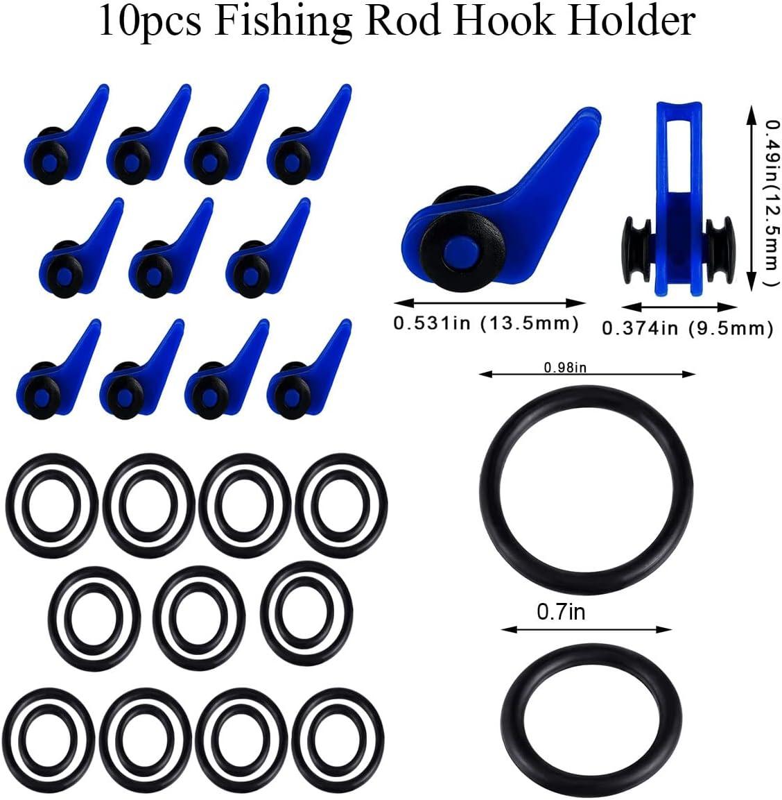 Deapeick 5pcs Fishing Biat Wraps with 10pcs Fishing Rod Hook Holder Durable  Clear PVC Lure Covers Keeps Fishing Safe Easily See Lure Covers Fishing Hook  Bait Storage 3 L+ 2M 3L+2M+10pcs hook