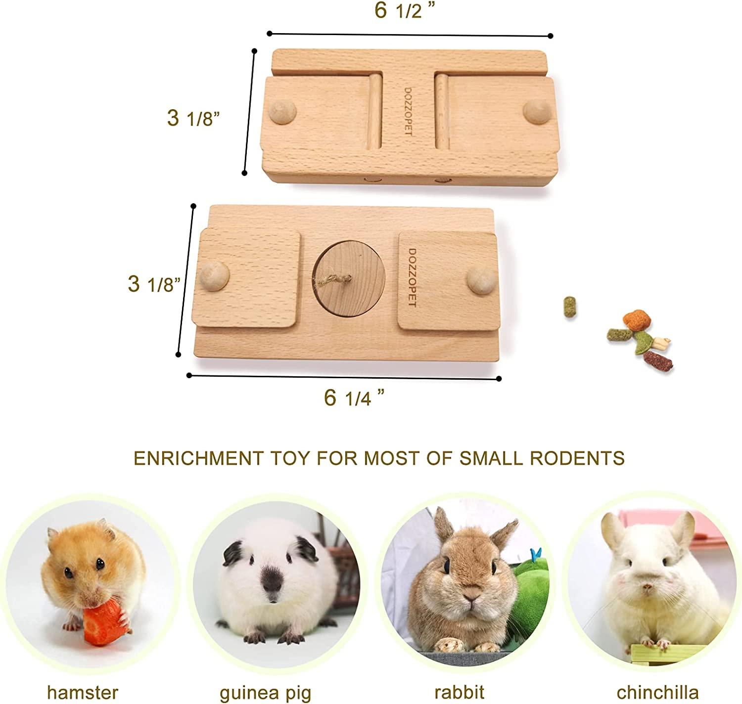 AAOMASSR Small Animals Hide Treats Foraging Puzzle Toys, Pet Interactive  Snuffle Logic Game for Mental Enrichment, for Guinea Pigs, Rabbits,  Chinchillas 