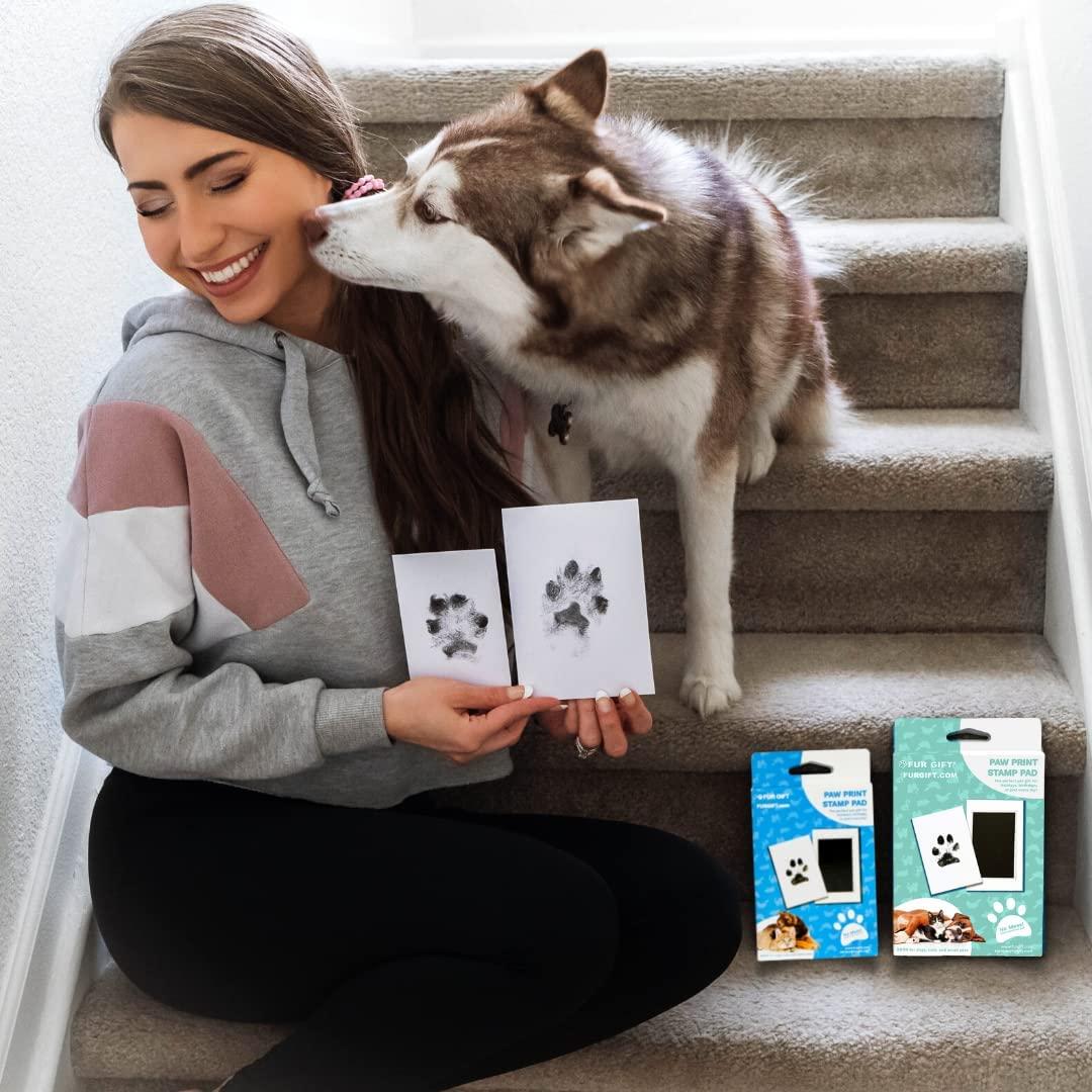 FUR GIFT Paw Print Stamp Pad 100 Pet Safe Pet Paw Print Kit No