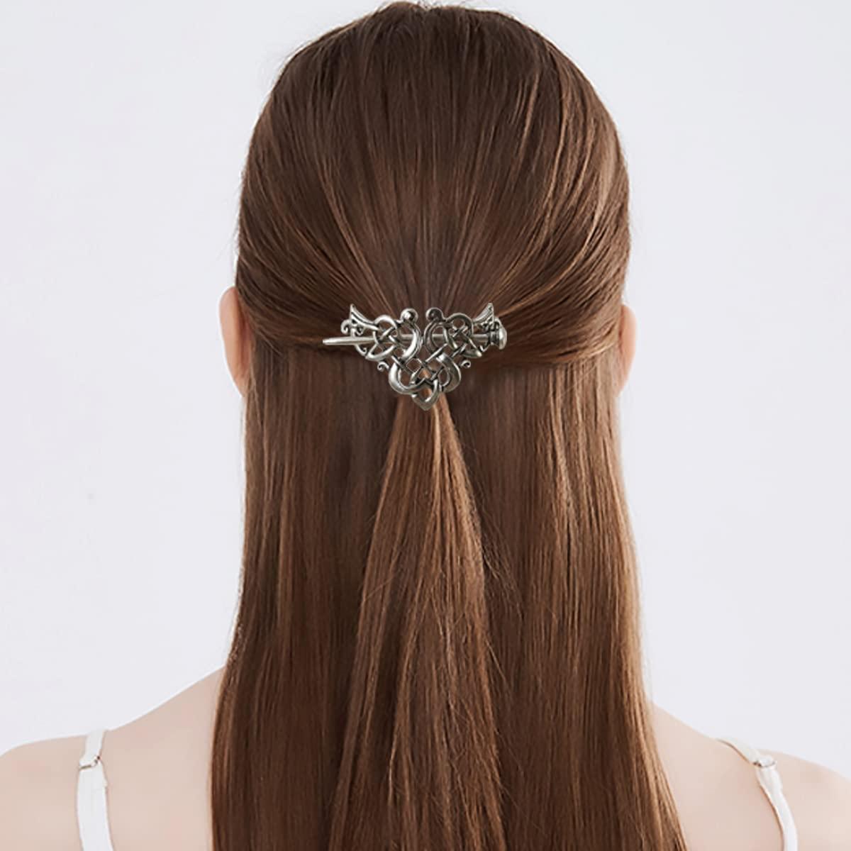 Viking Hair Clips - Womens Viking Jewelry - Celtic Hair Clips
