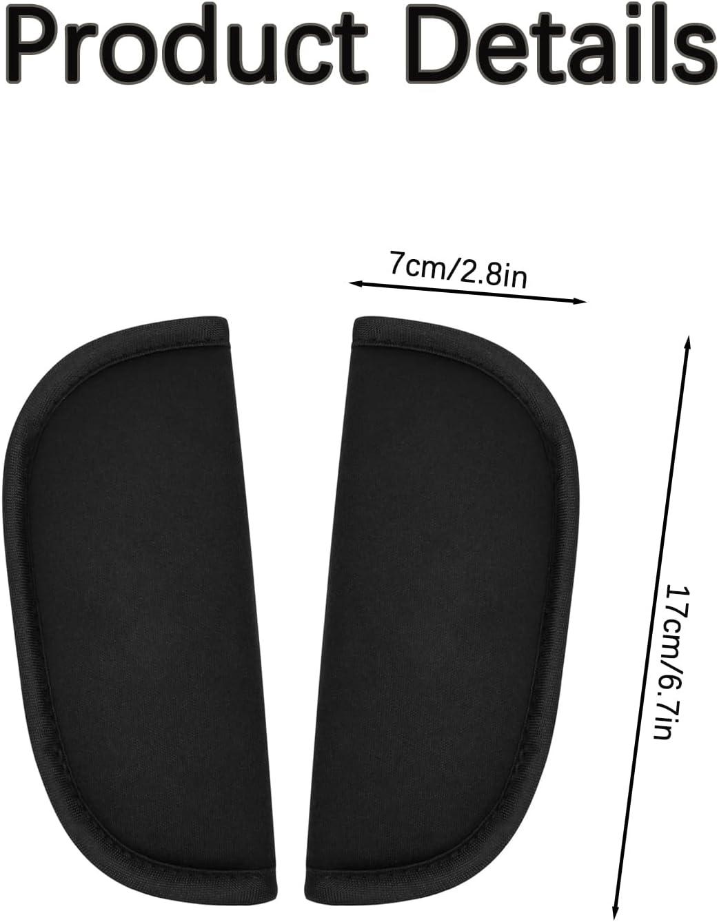 Diono 2 Pezzi Spalline Morbide In Velluto Per Seggiolino Auto E Passeggino - Imbottitura In Memory Foam, Reversibili, Antistress, Nero