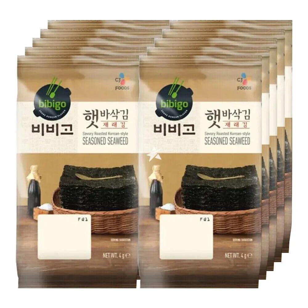 CJ Bibigo Savoury Crispy Roasted Korean Seasoned Seaweed Laver Nori