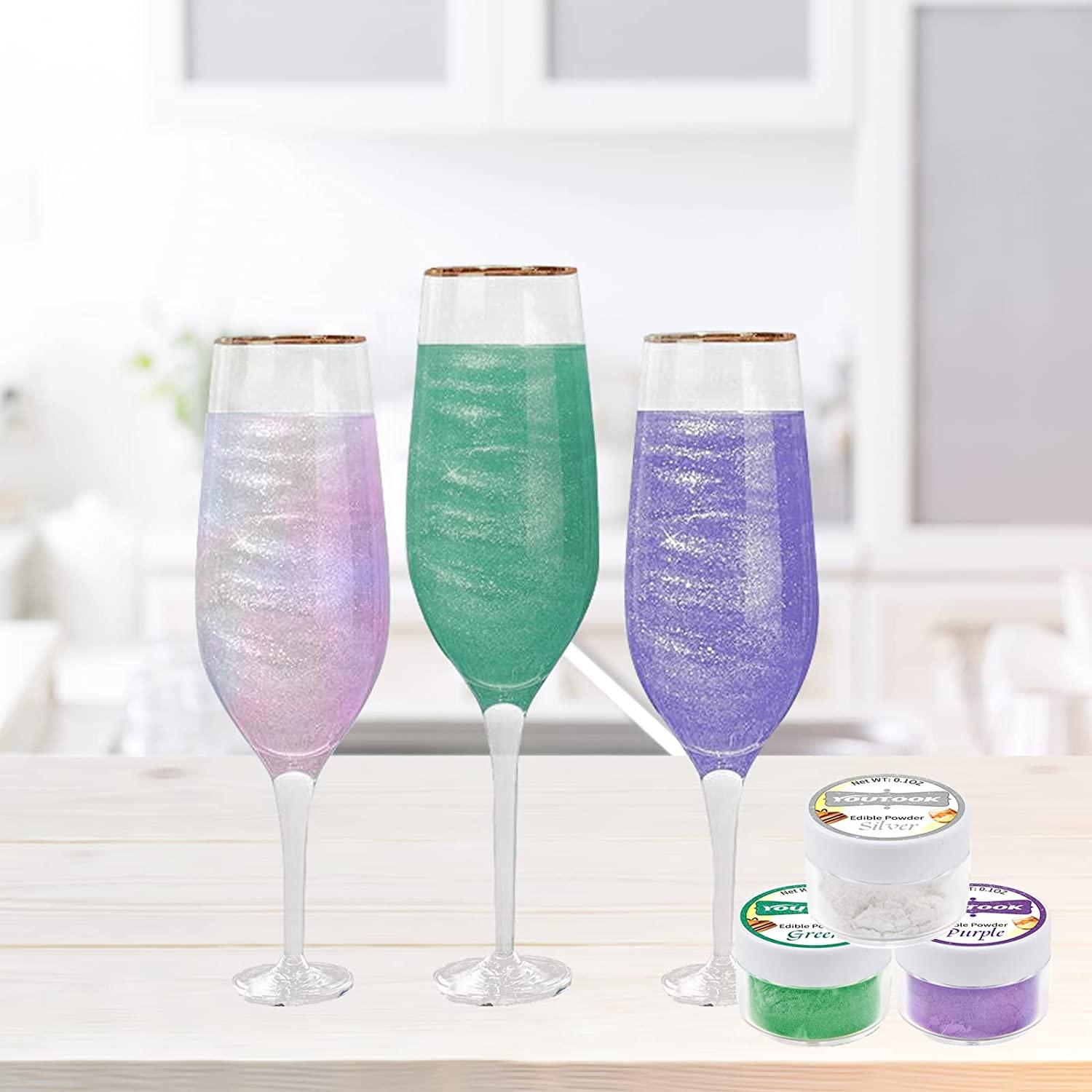 Luster Dust Edible Set 10 Colors YouTook Drink Glitter Edible Dust for