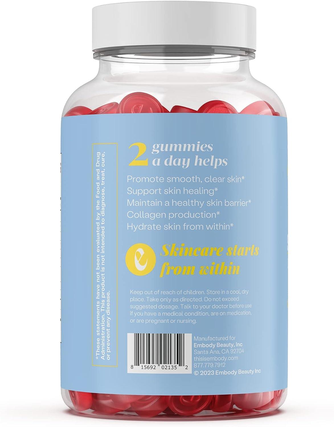 Embody 60 Multivitamin SOS Gummy Vitamin D Supplement for Dry Itchy