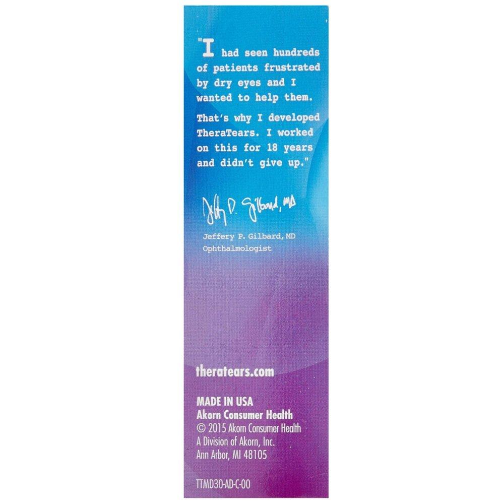 Thera Tears Lubricant Eye Drops 1 oz (Pack of 3) Hydrating Relief for