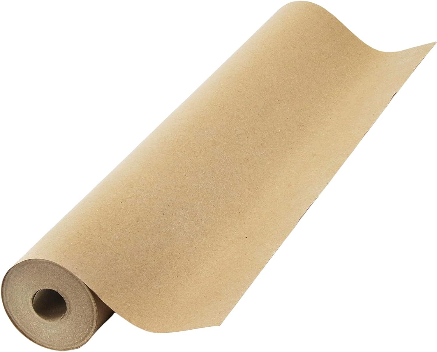 Large Brown Kraft Paper Roll - 36 x 1200 (100 ft) - Made in USA - Ideal for Gift Wrapping, Packing, Moving, Postal, Shipping, Parcel, Wall Art