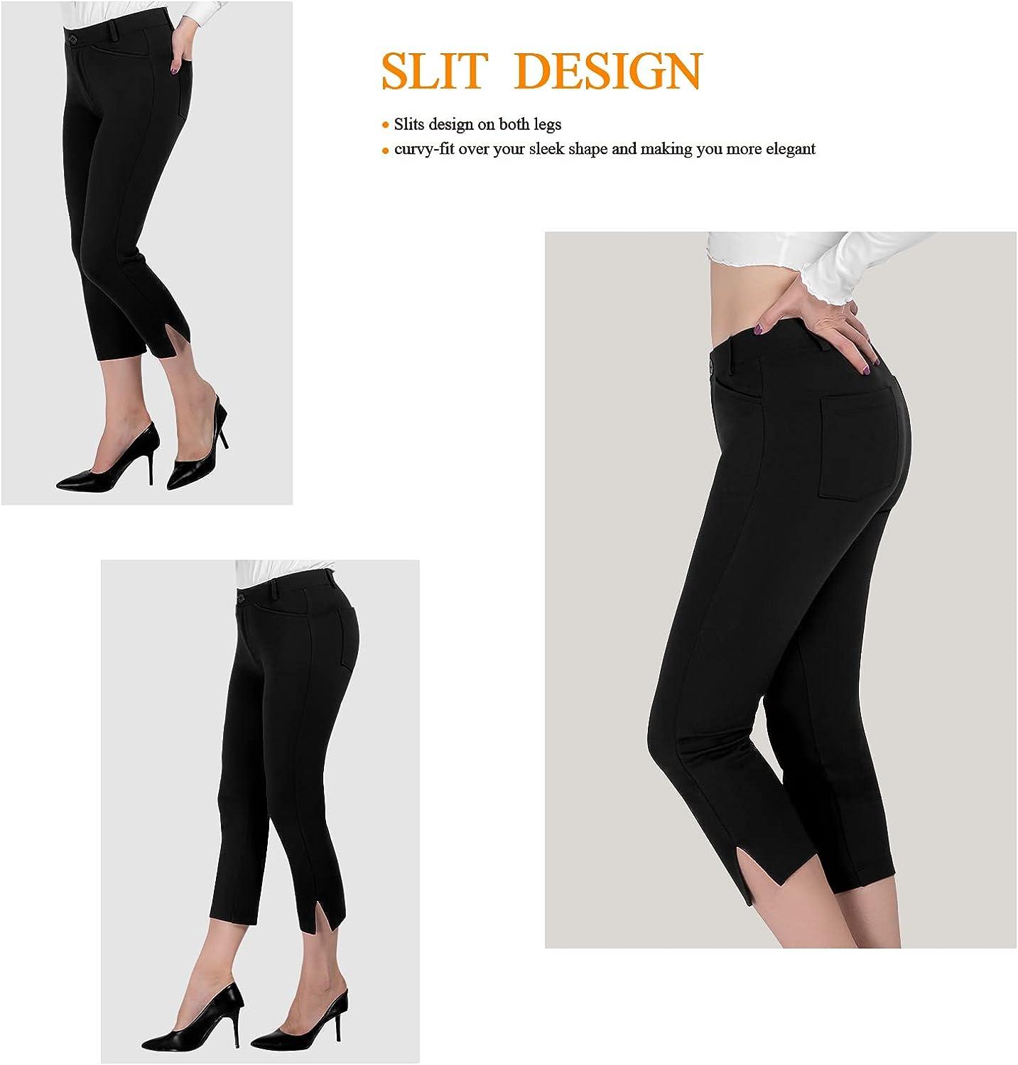 PUWEER Women's High Waisted Skinny Dress Pants for Business Casual
