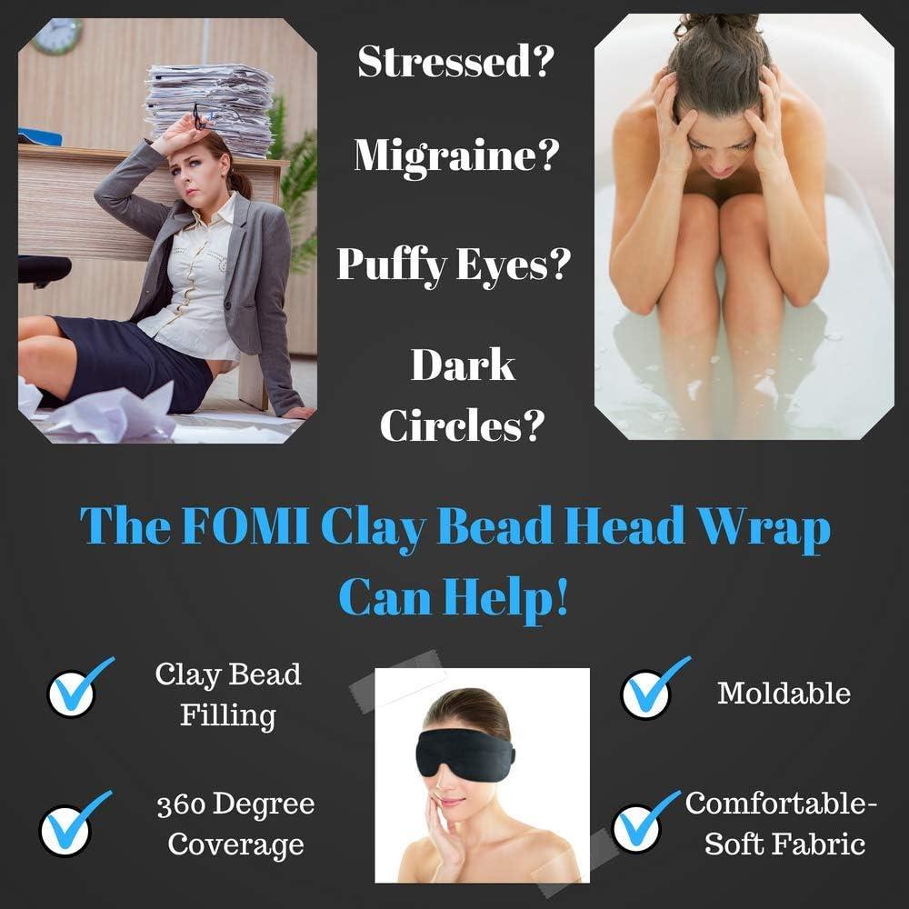 Moist Heat Weighted Eye Mask by FOMI Care Warm Head Wrap for