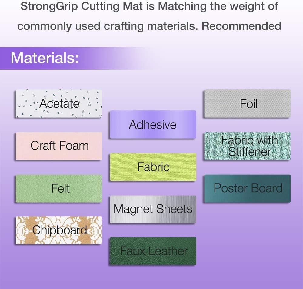 REALIKE 12x12 Lightgrip Cutting Mat for Cricut Maker 3/Maker/Explore 3/Air  2/Air/One(3 Mats), Gridded Adhesive Non-Slip Cut Mat for Crafts, Quilting