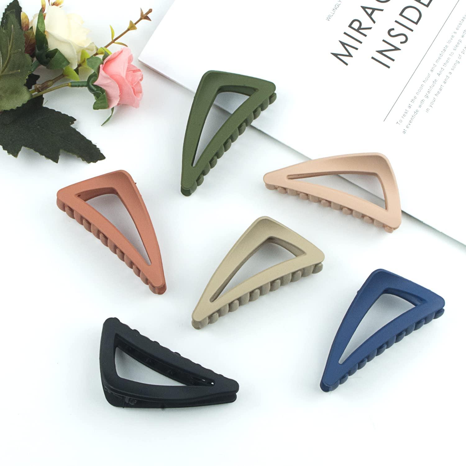 Triangle-logo claw hair clip